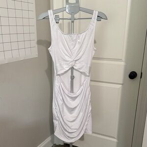 White Sleeveless club Dress